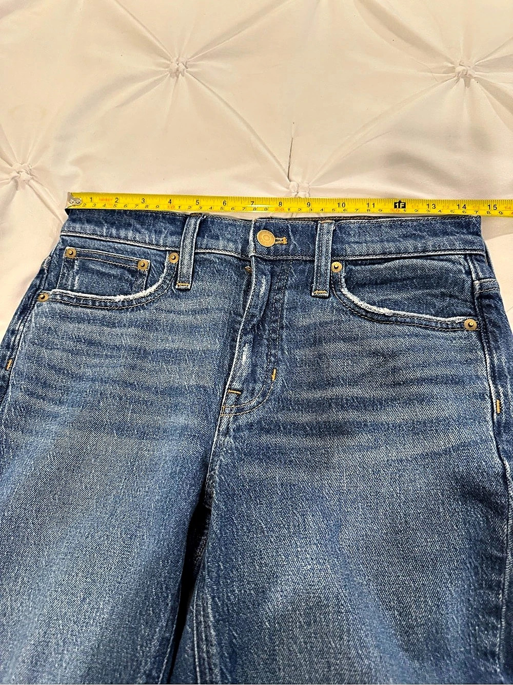 J.Crew 9" Demi-Boot Crop Jean Bootcut Jeans in Blue Waist 26 - Picture 7 of 15